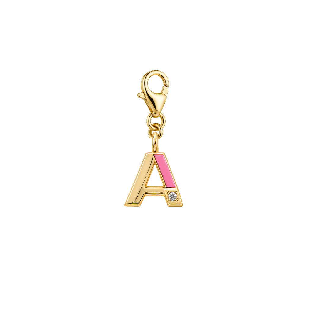 Initial Letter Diamond Charm