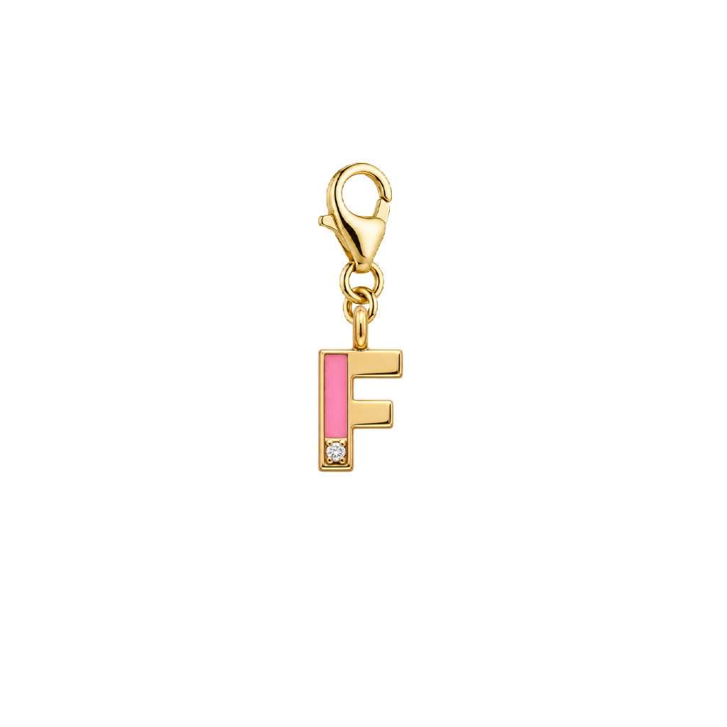 Initial Letter Diamond Charm