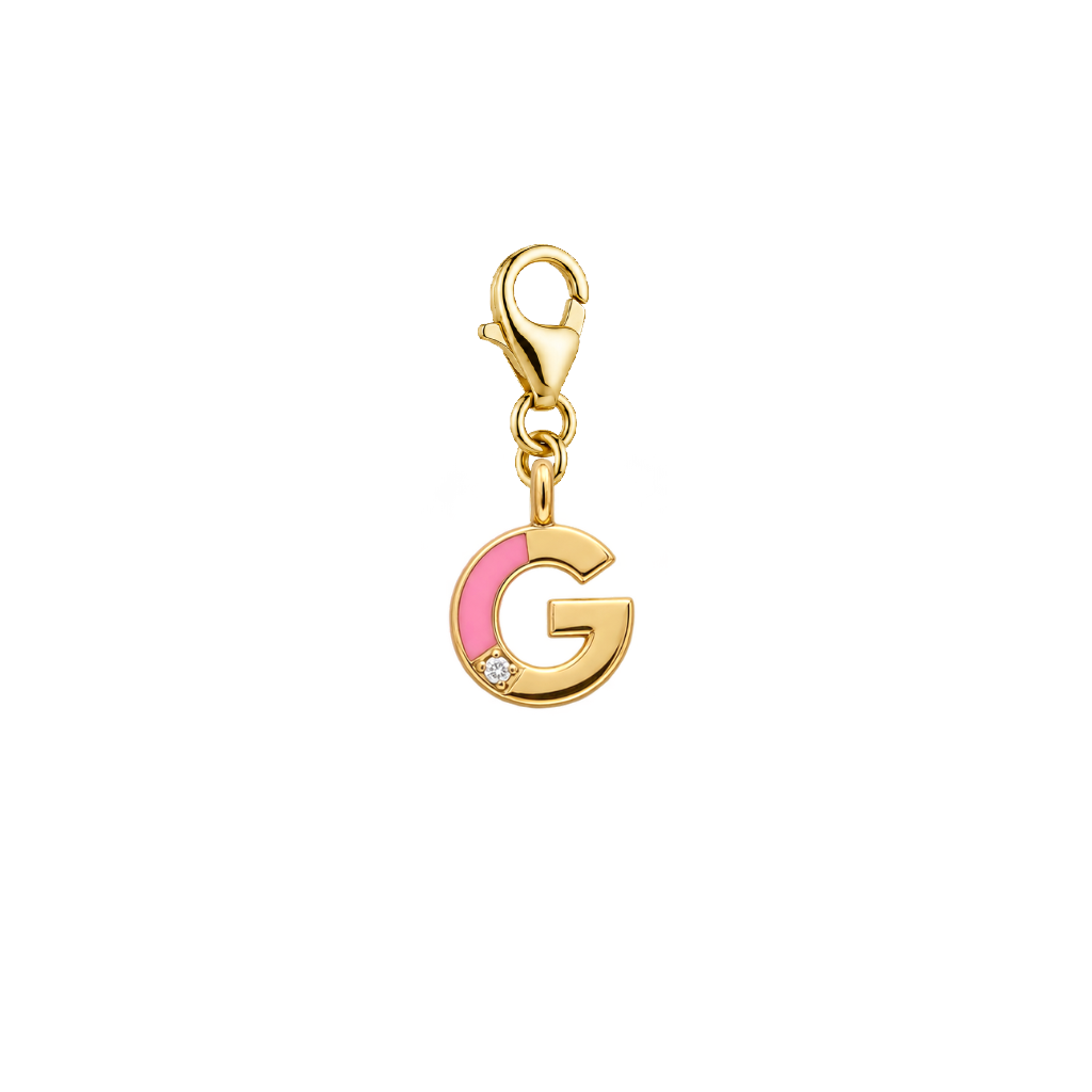 Initial Letter Diamond Charm