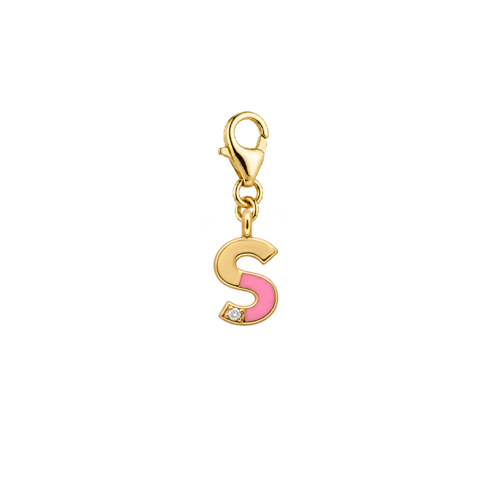 Initial Letter Diamond Charm