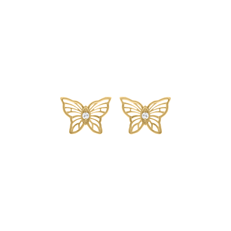 Mesh Butterfly Diamond Earrings