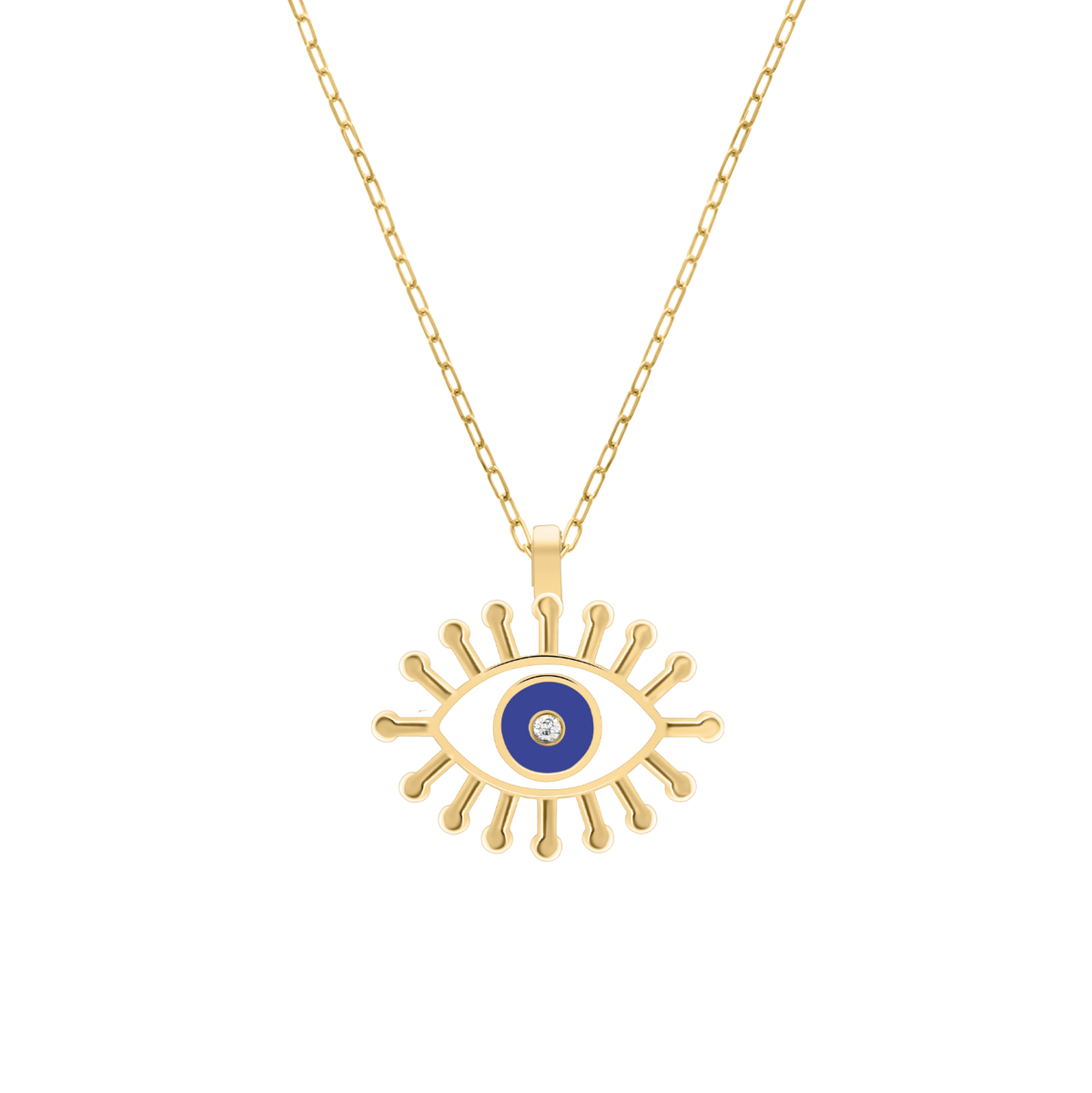 Radiant Eye Diamond Necklace
