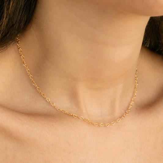Heart Links Chain Necklace