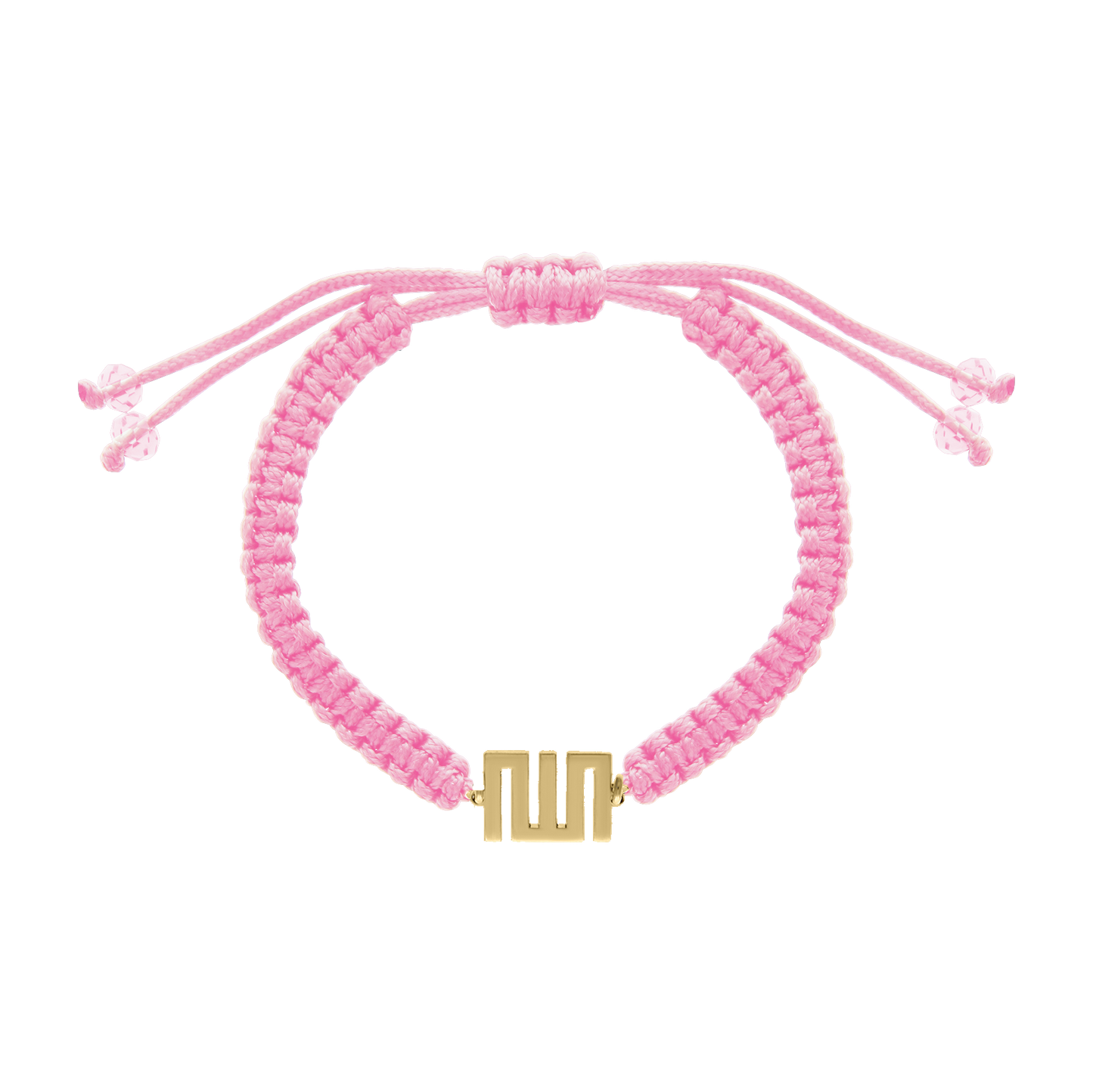 The Squared Allah Faith Bracelet by BabyChic is a graceful expression of spirituality and protection, crafted with a soft pink woven cord and a geometric Kufic-style “Allah” emblem in 18k gold. A vibrant blue enamel dot at the center adds a pop of color and a symbolic touch. Adjustable, comfortable, and meaningful, it’s designed for newborns and toddlers as a beautiful token of faith and love. A thoughtful gift for naming ceremonies, Eid, or any blessed occasion.