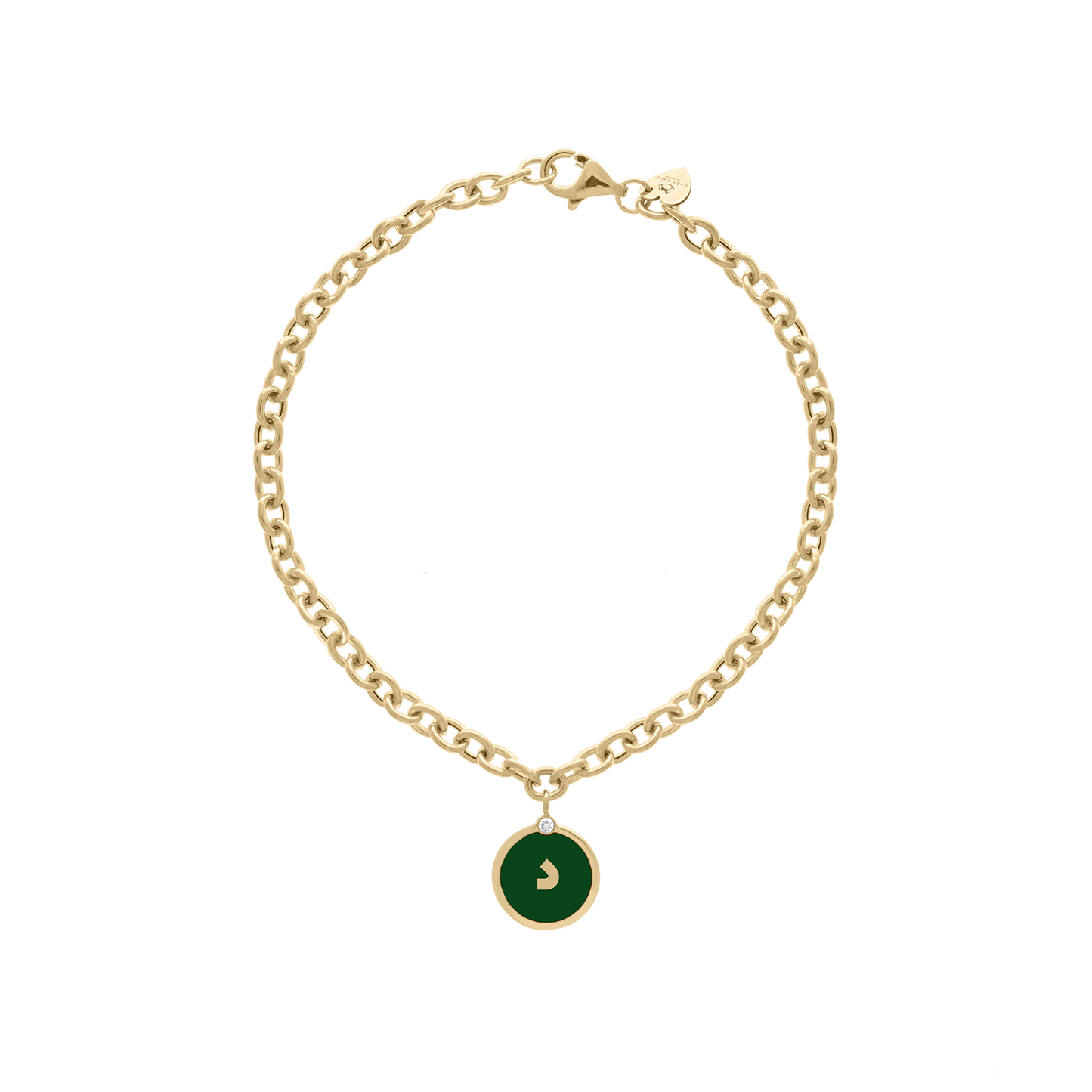 Arabic Initial Letter Coin Bracelet