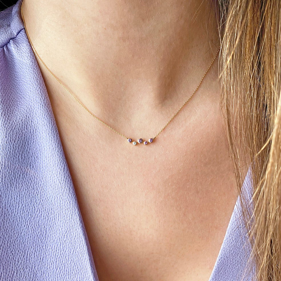 Bezel Diamond Necklace