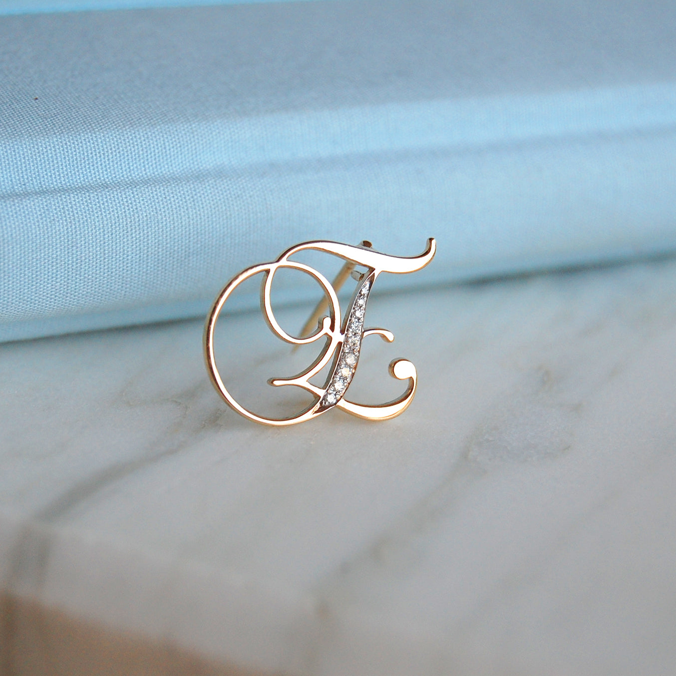 Letter Diamond Brooch | Pre-order