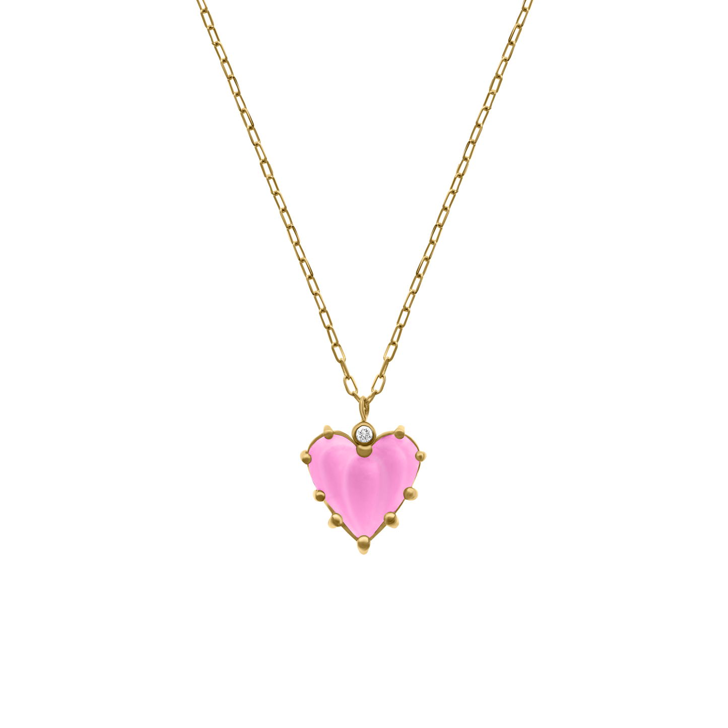 Glowing Heart Diamond Necklace