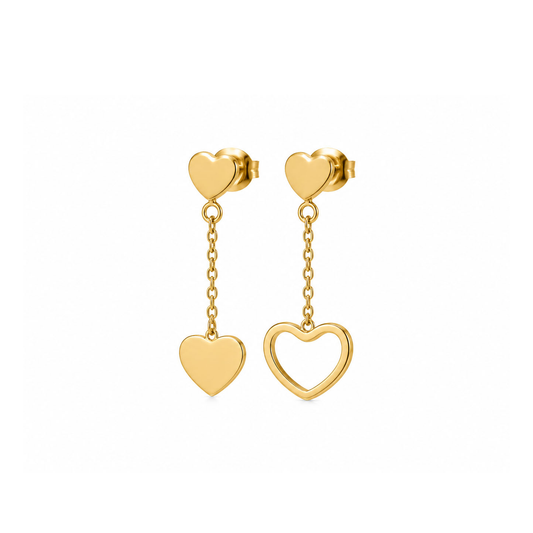 Dangly Heart Earrings