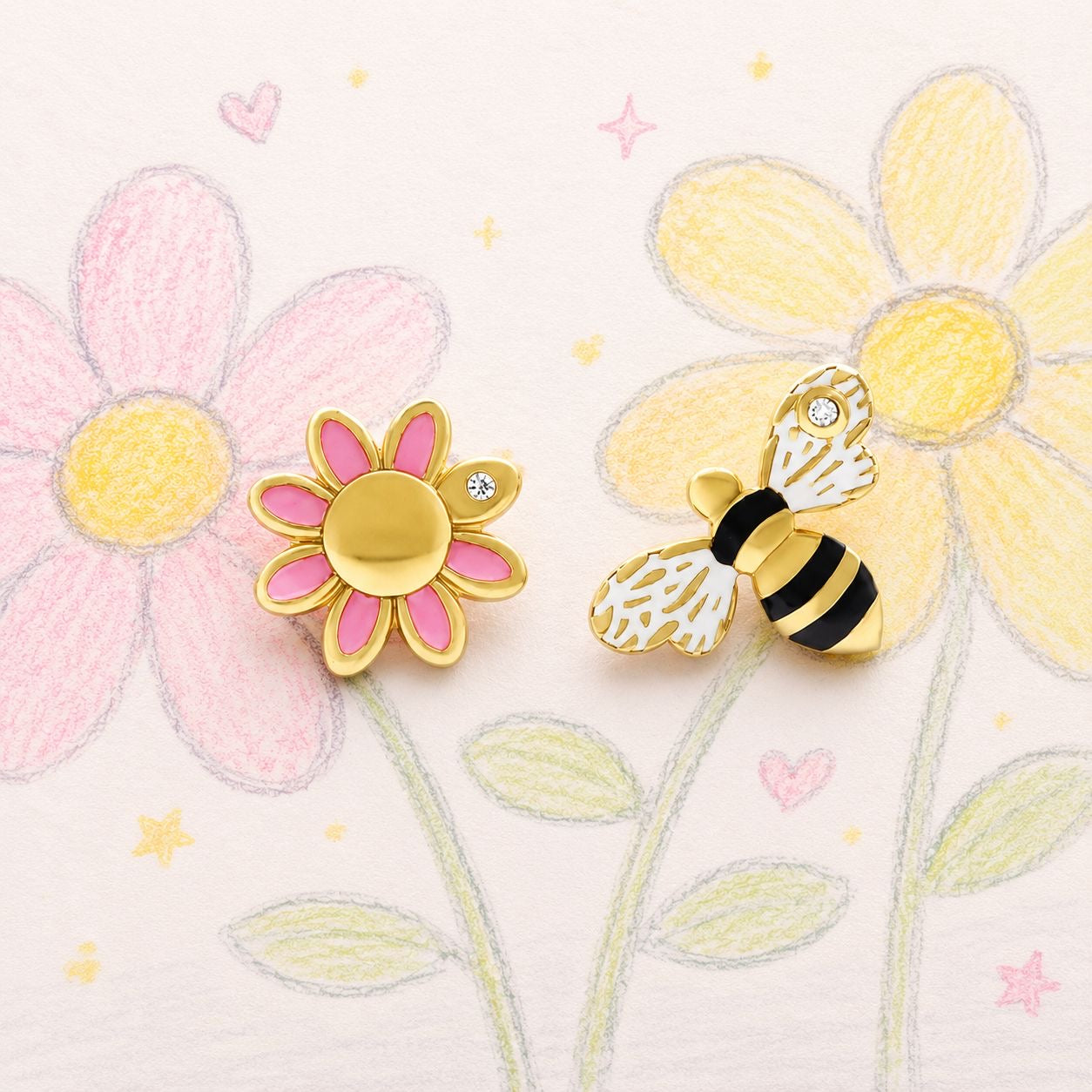 Bee & Daisy Diamond Earrings