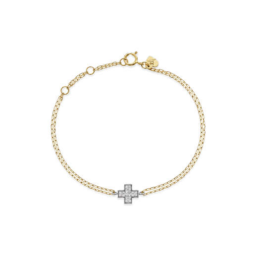 Diamond Cross Bracelet