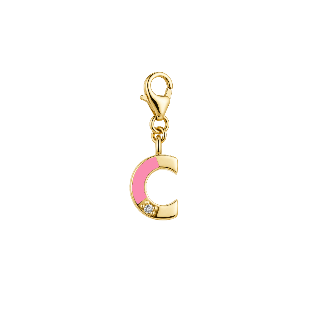 Initial Letter Diamond Charm
