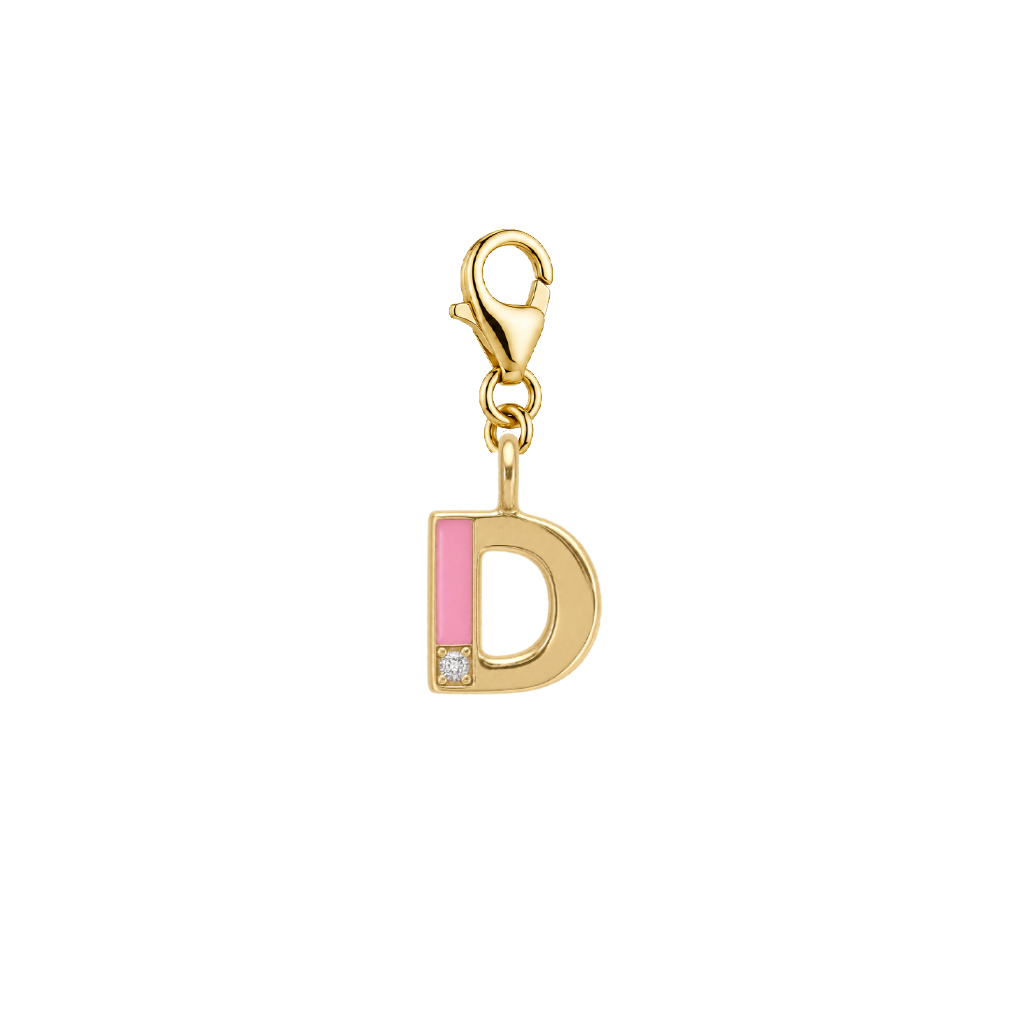 Initial Letter Diamond Charm