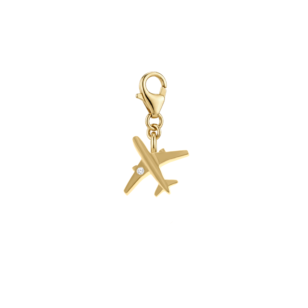 Plane Diamond Charm