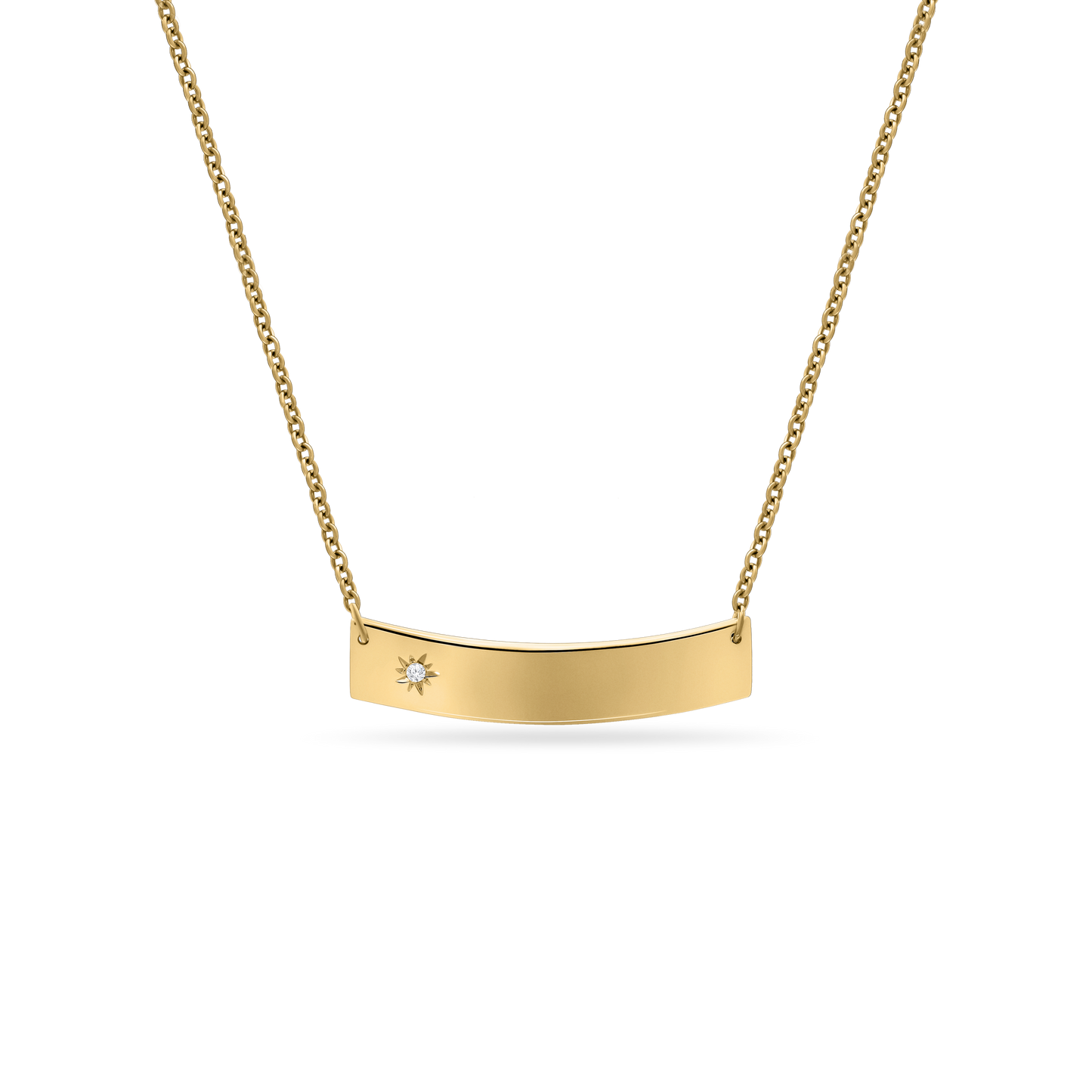 Inscription Diamond Necklace