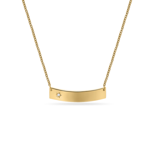 Inscription Diamond Necklace