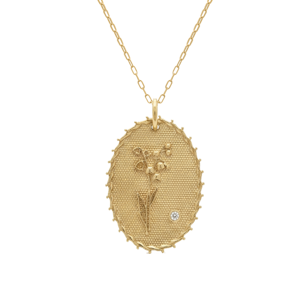 Birth Flower Diamond Necklace