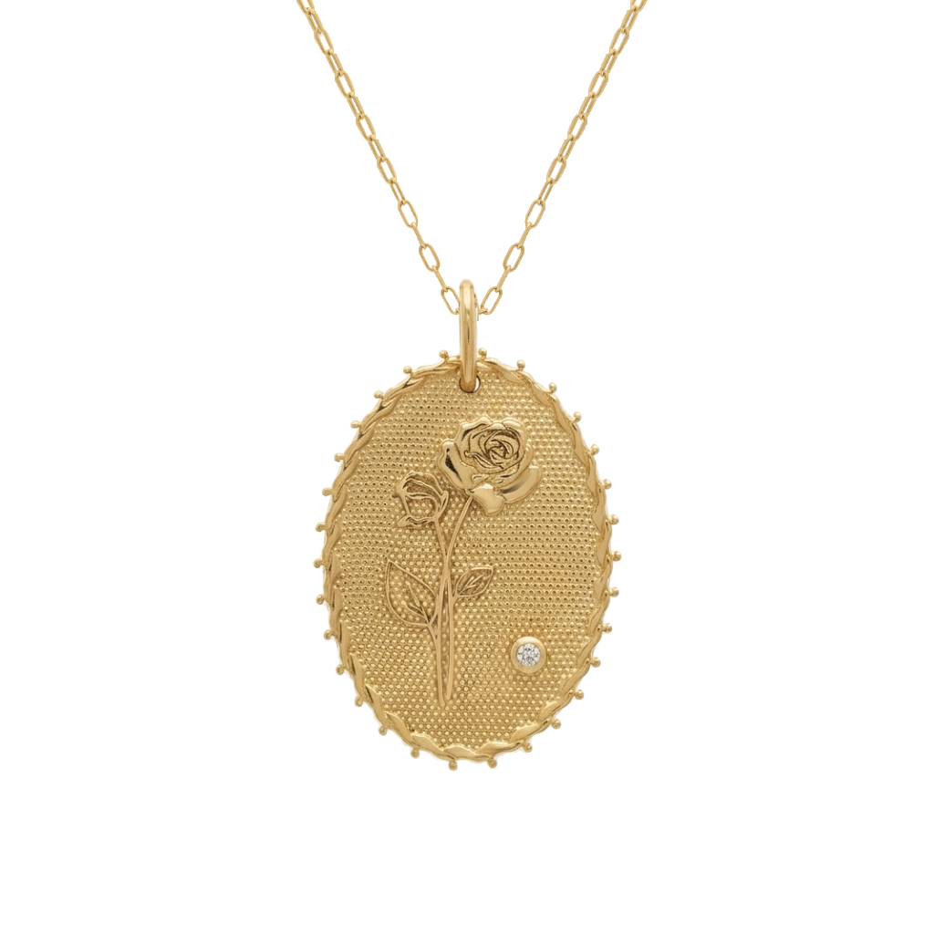 Birth Flower Diamond Necklace