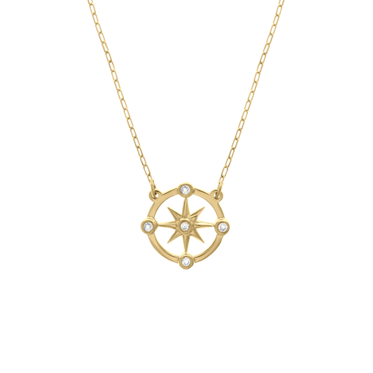 Compass Diamond Necklace