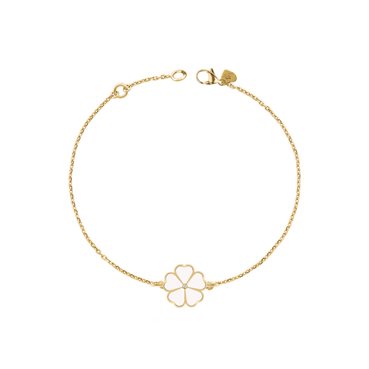 Lucky Clover Diamond Chain Bracelet