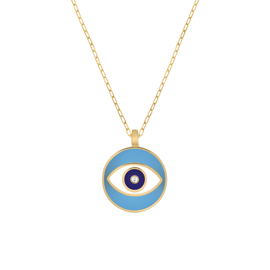 Blue Nazar Diamond Necklace