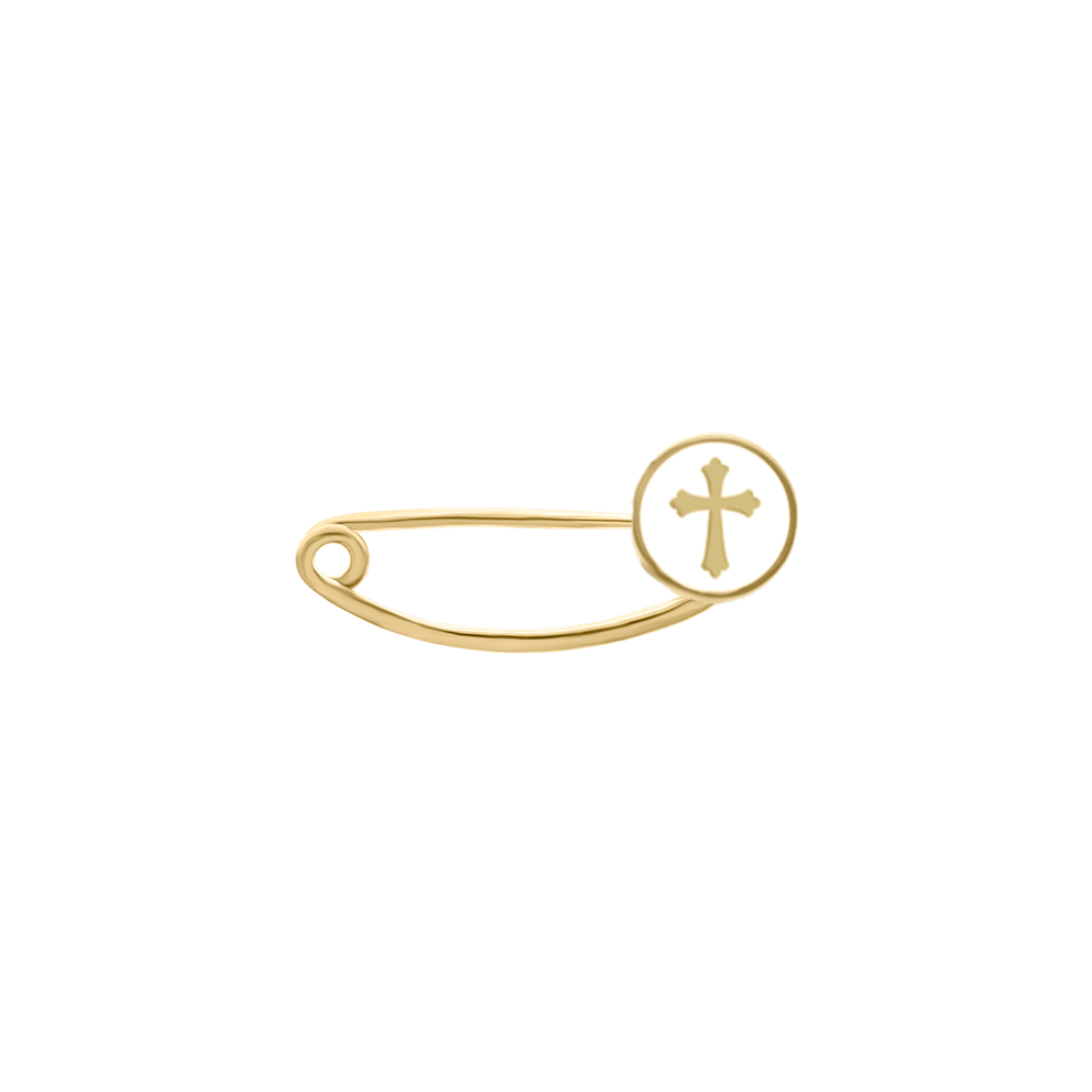 Cross Enamel Faith Pin