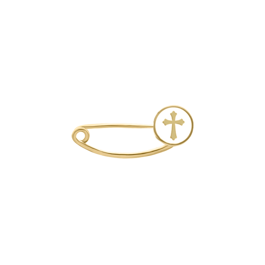 Cross Enamel Faith Pin