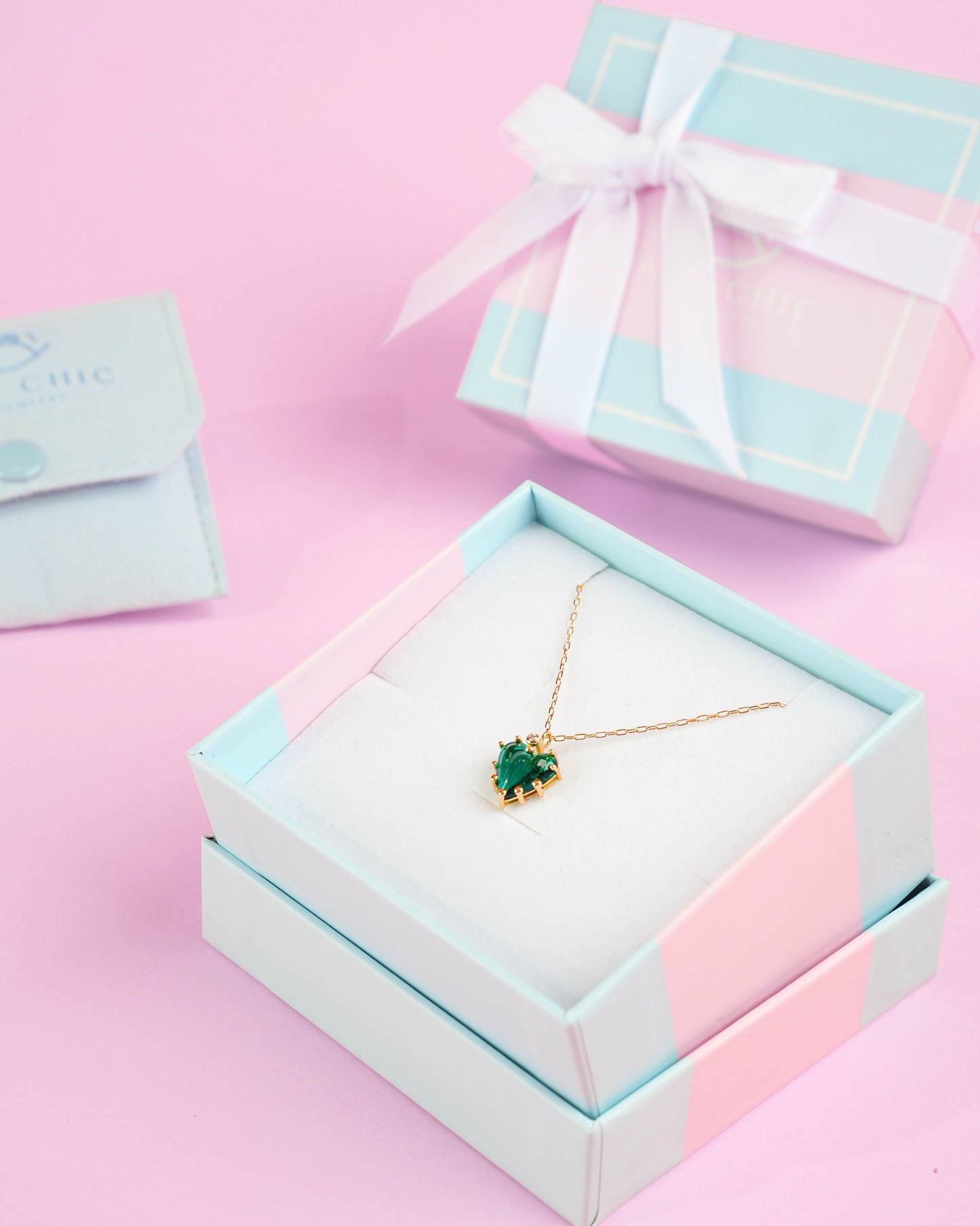 Glowing Heart Diamond Necklace