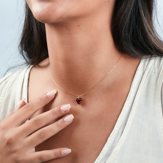 Glowing Heart Diamond Necklace
