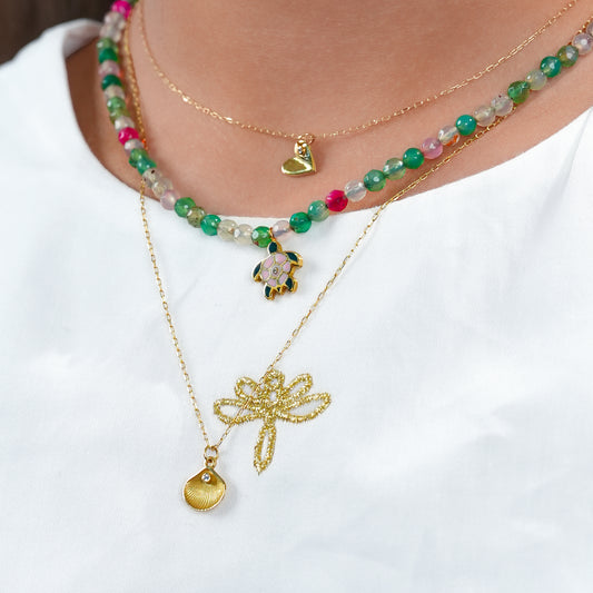 Seashell Diamond Necklace