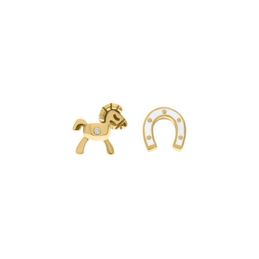 Horse & Shoe Earrings
