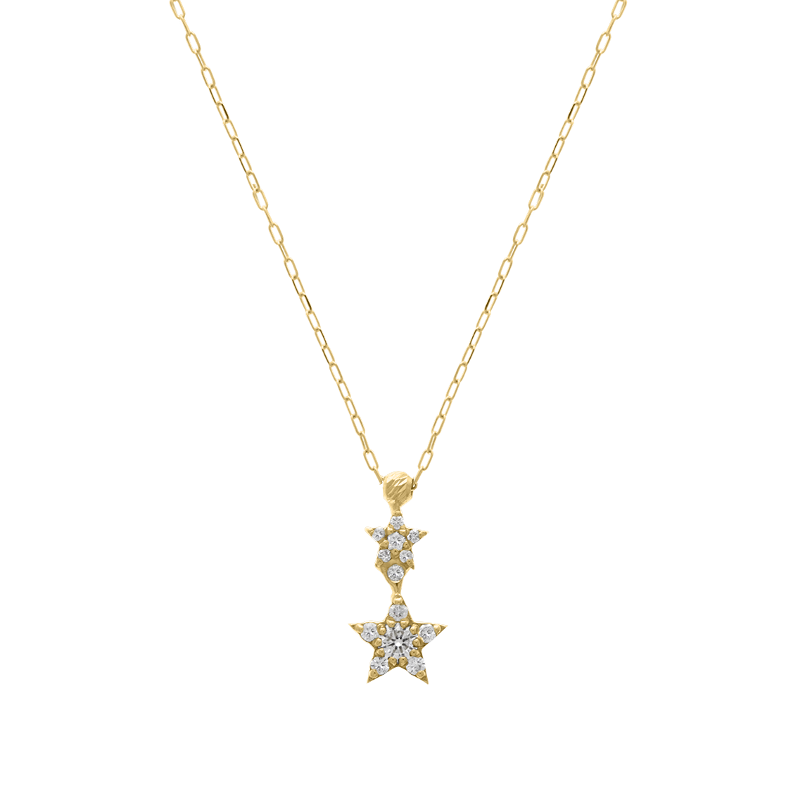Stacked Stars Diamond Necklace