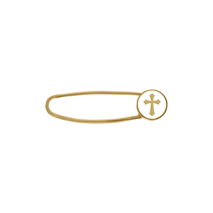 Cross Enamel Faith Pin