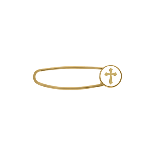 Cross Enamel Faith Pin