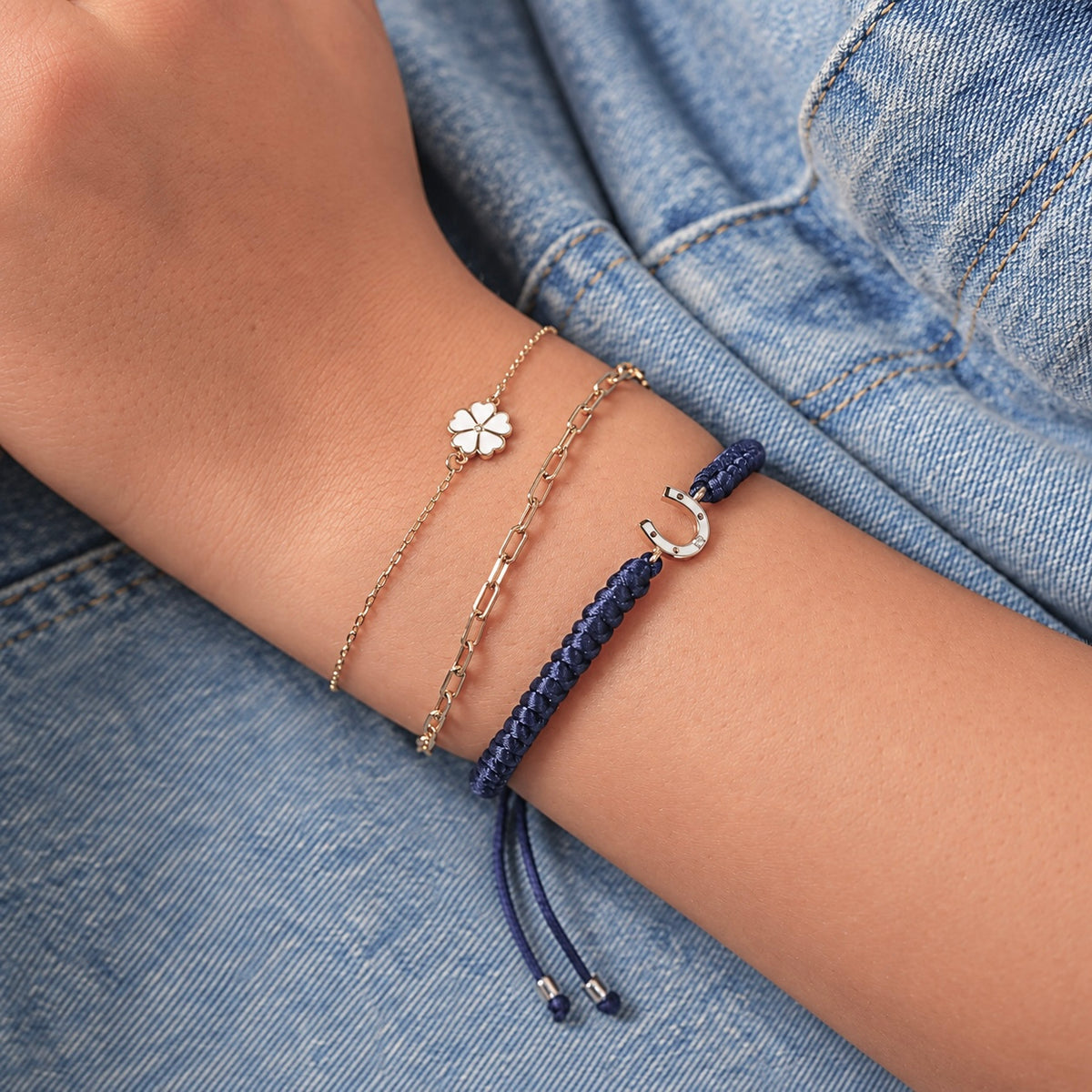 Oval Link Charm Bracelet