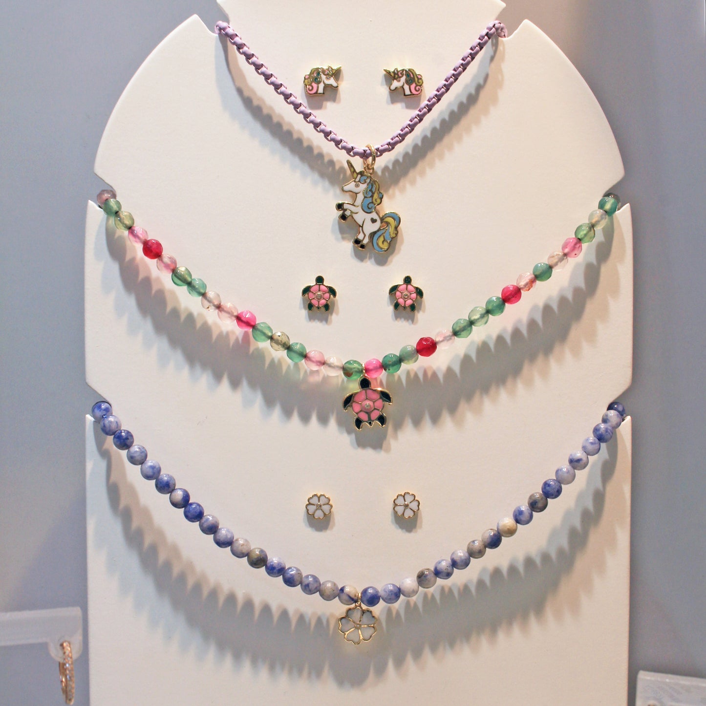 Beaded Turtle Diamond Necklace