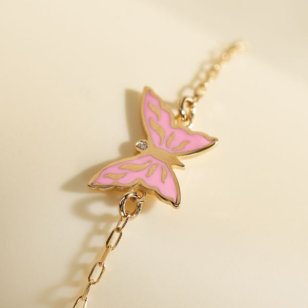 Joy Butterfly Diamond Chain Bracelet