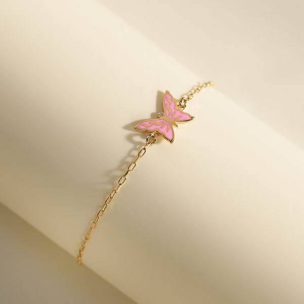 Joy Butterfly Diamond Chain Bracelet