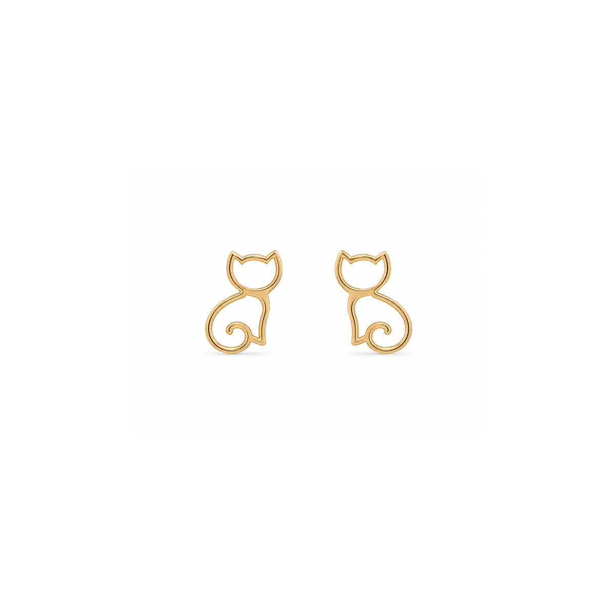 Kitten Outline Earrings
