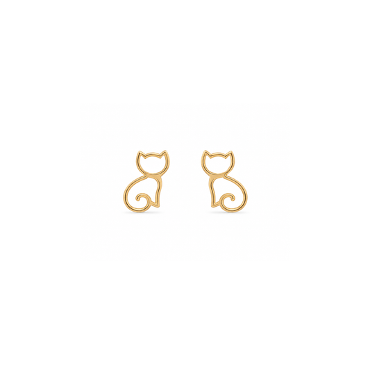 Kitten Outline Earrings