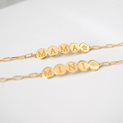 Mama Discs Diamond Bracelet