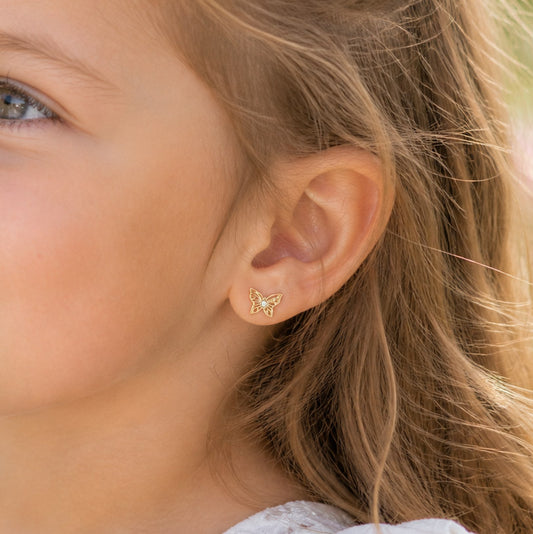 Mesh Butterfly Diamond Earrings