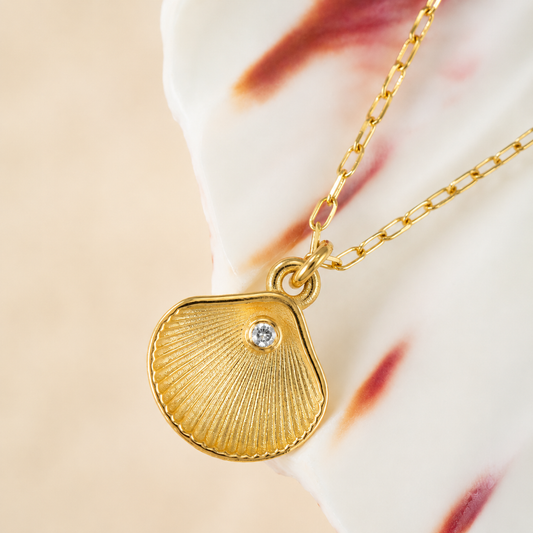 Seashell Diamond Necklace