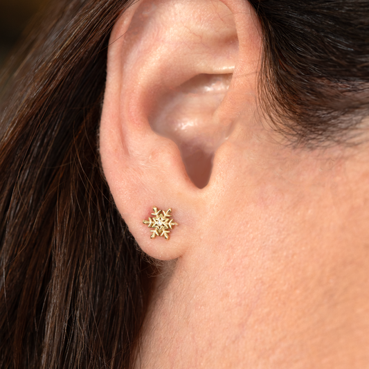Snowflake Diamond Earrings