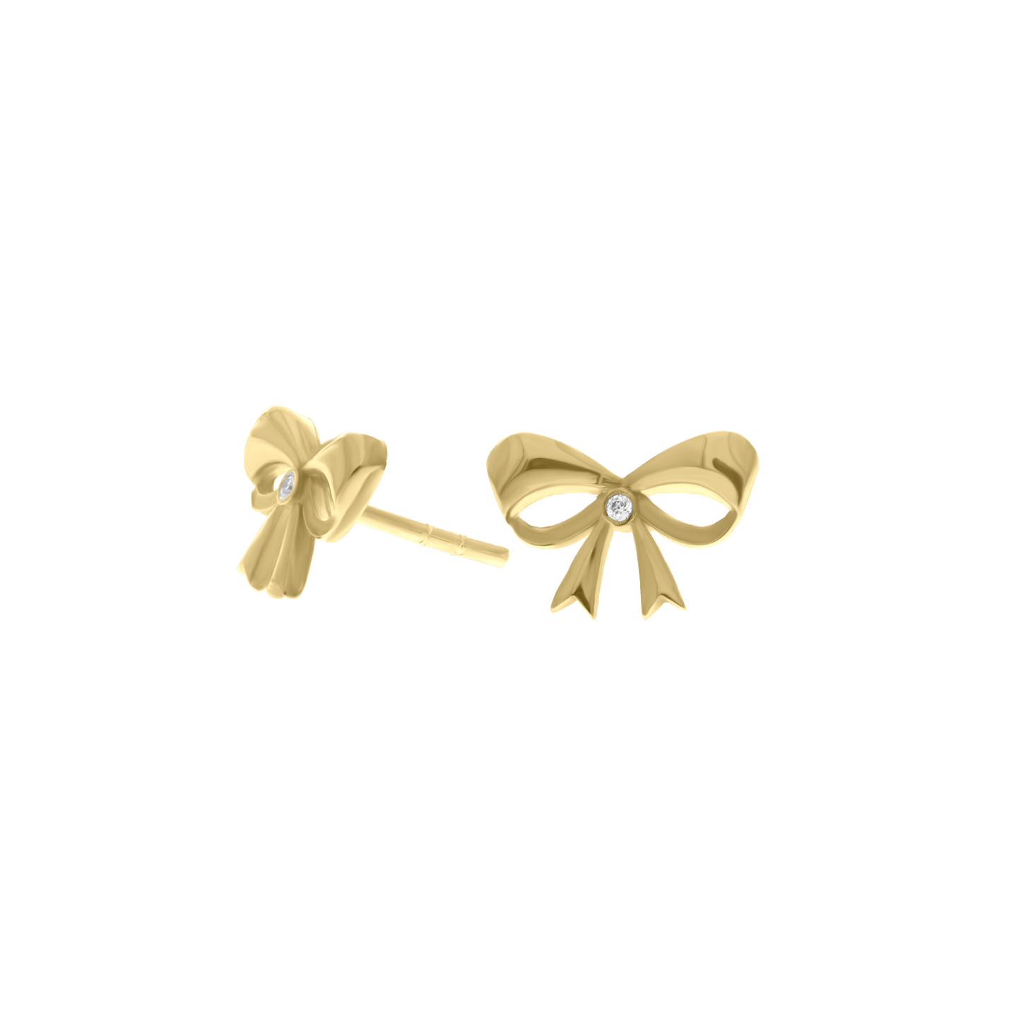 Ribbon Diamond Earrings