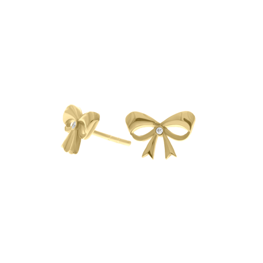 Ribbon Diamond Earrings
