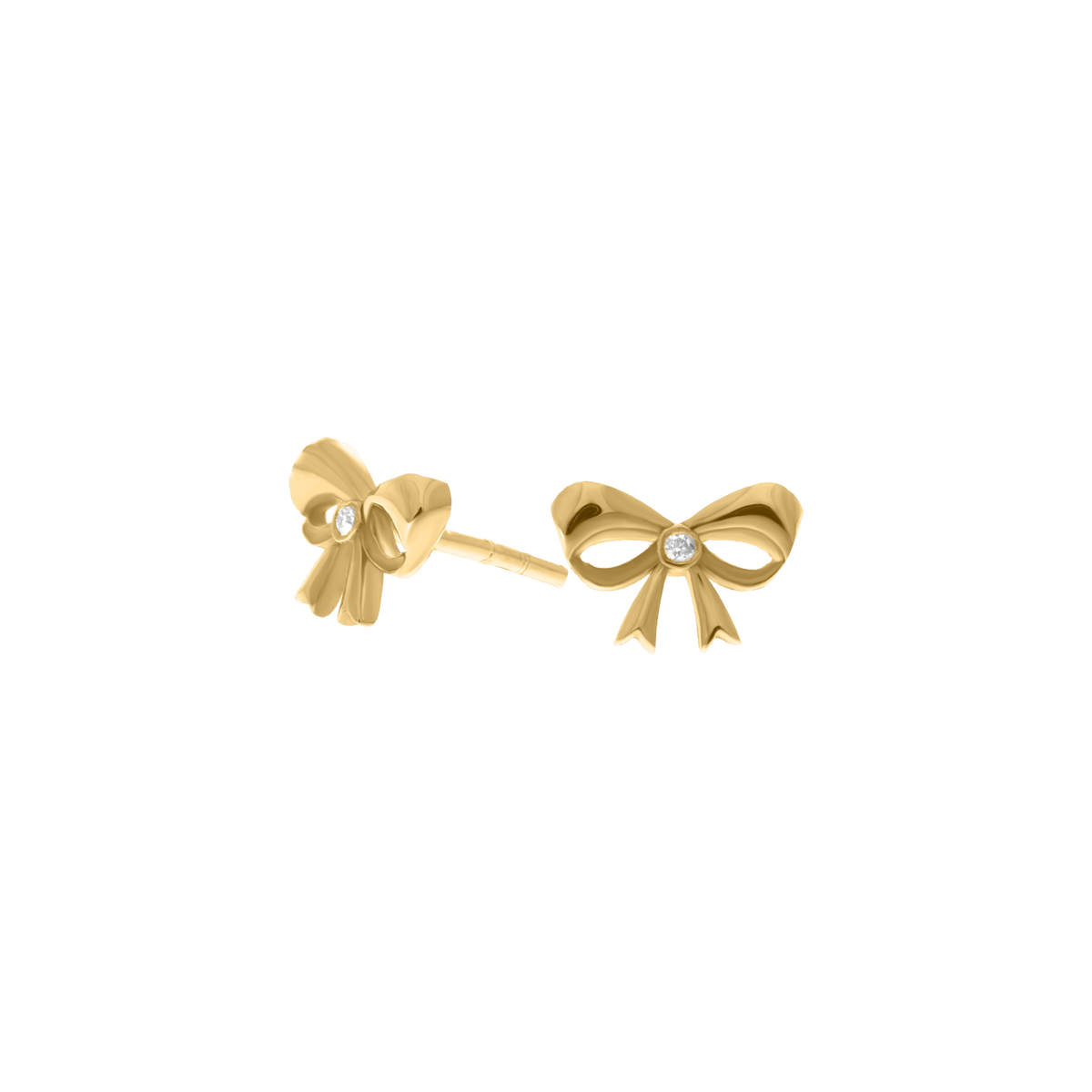 Ribbon Diamond Earrings