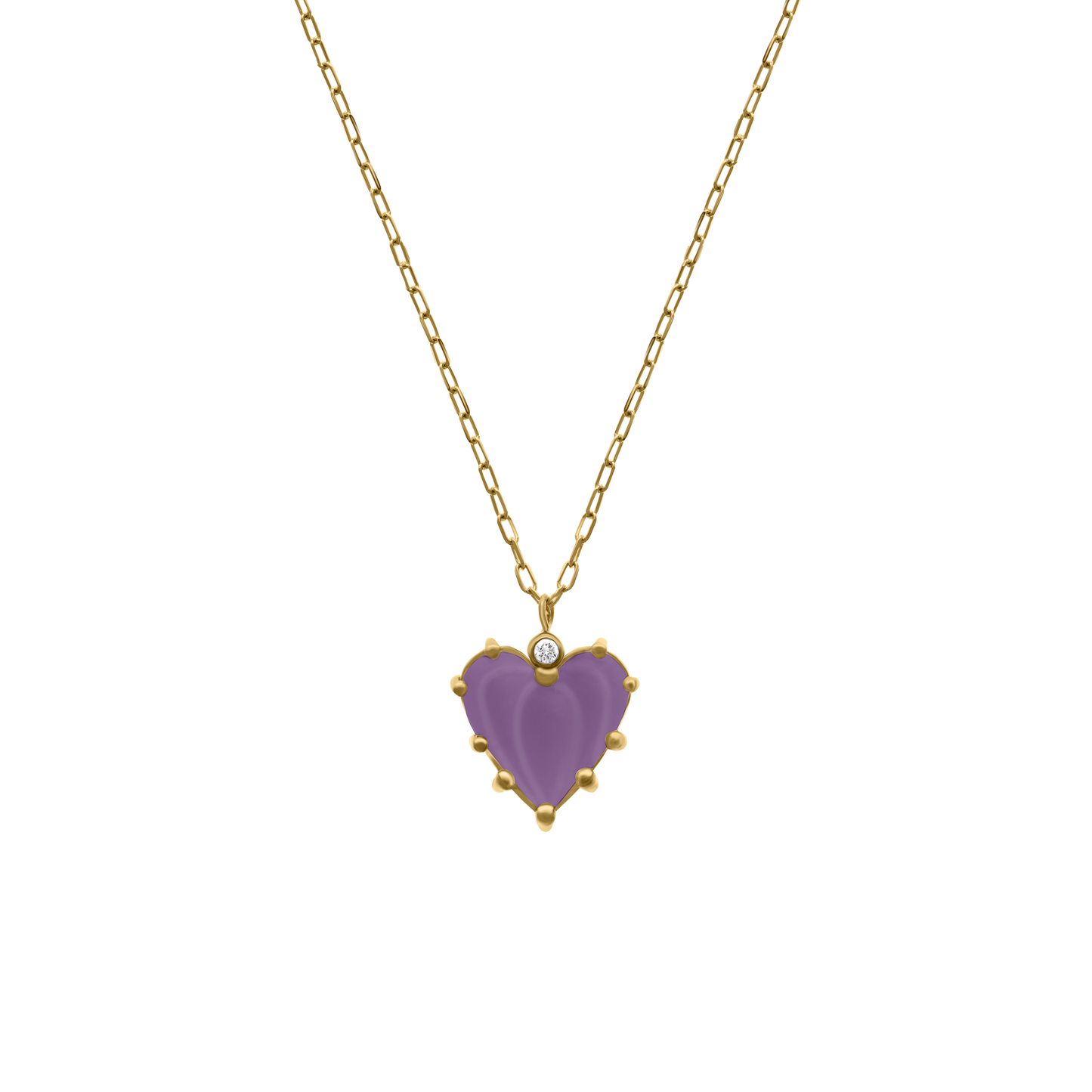 Glowing Heart Diamond Necklace