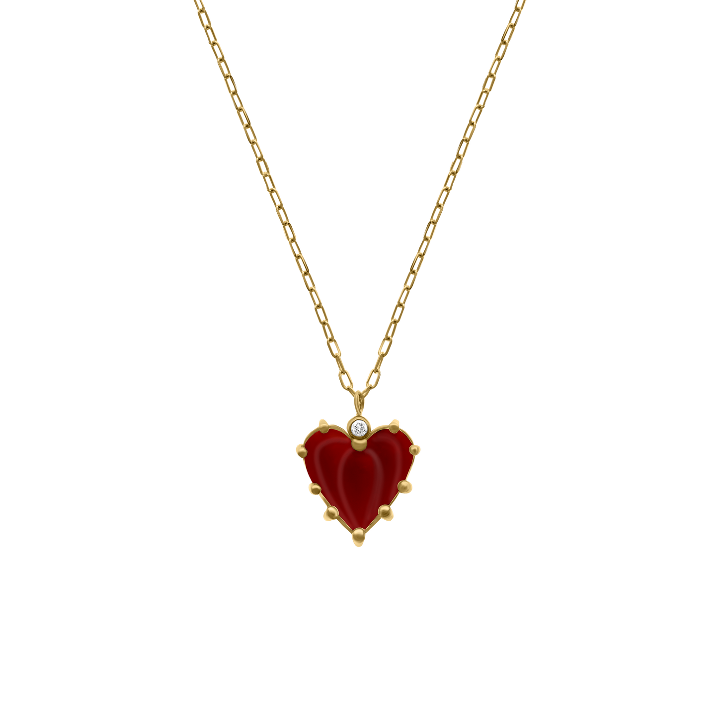 Glowing Heart Diamond Necklace