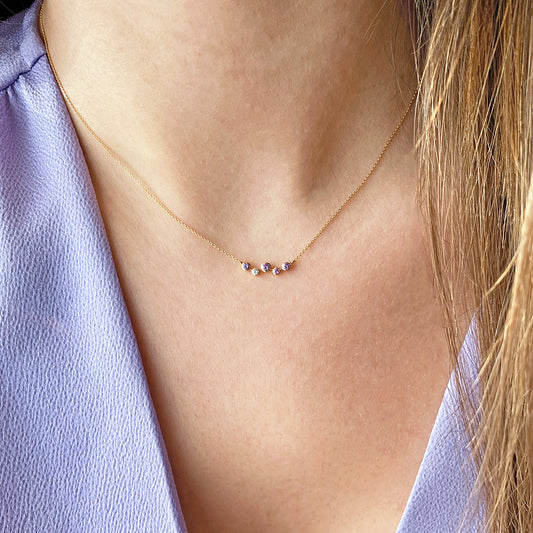 Bezel Diamond Necklace